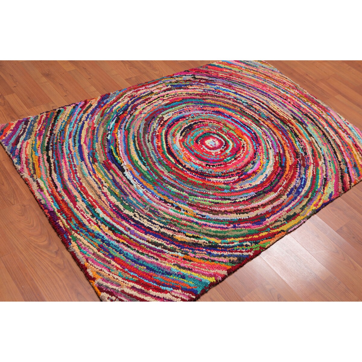 4'x 6' Multi Color Hand Tufted Oriental Rug - 4' x 6'