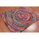 4'x 6' Multi Color Hand Tufted Oriental Rug - 4' x 6'