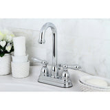 Kingston Brass High Arc Chrome Bathroom Faucet & Bathroom Accessory Set
