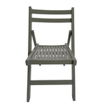 4pc Folding Chair Set Armless Camping Chair Foldable Chair Set w/ Slatted Seats and Open Backs for Space-saving, No Deformation