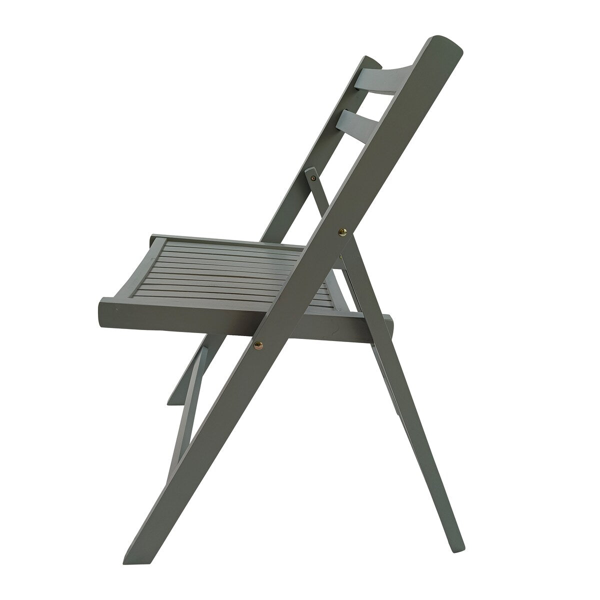 4pc Folding Chair Set Armless Camping Chair Foldable Chair Set w/ Slatted Seats and Open Backs for Space-saving, No Deformation
