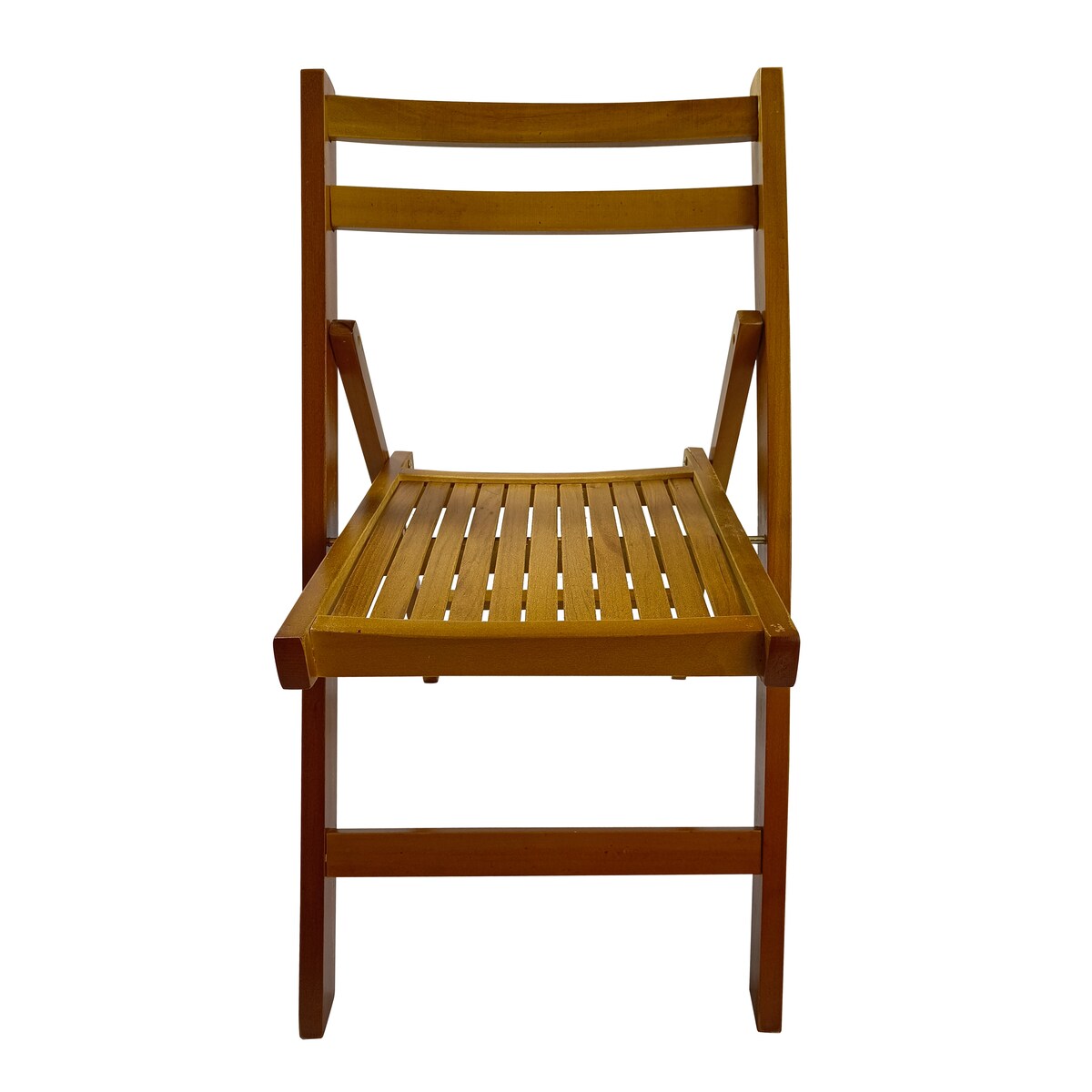 4pc Folding Chair Set Armless Camping Chair Foldable Chair Set w/ Slatted Seats and Open Backs for Space-saving, No Deformation