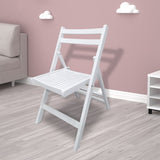4pc Folding Chair Set Armless Camping Chair Foldable Chair Set w/ Slatted Seats and Open Backs for Space-saving, No Deformation