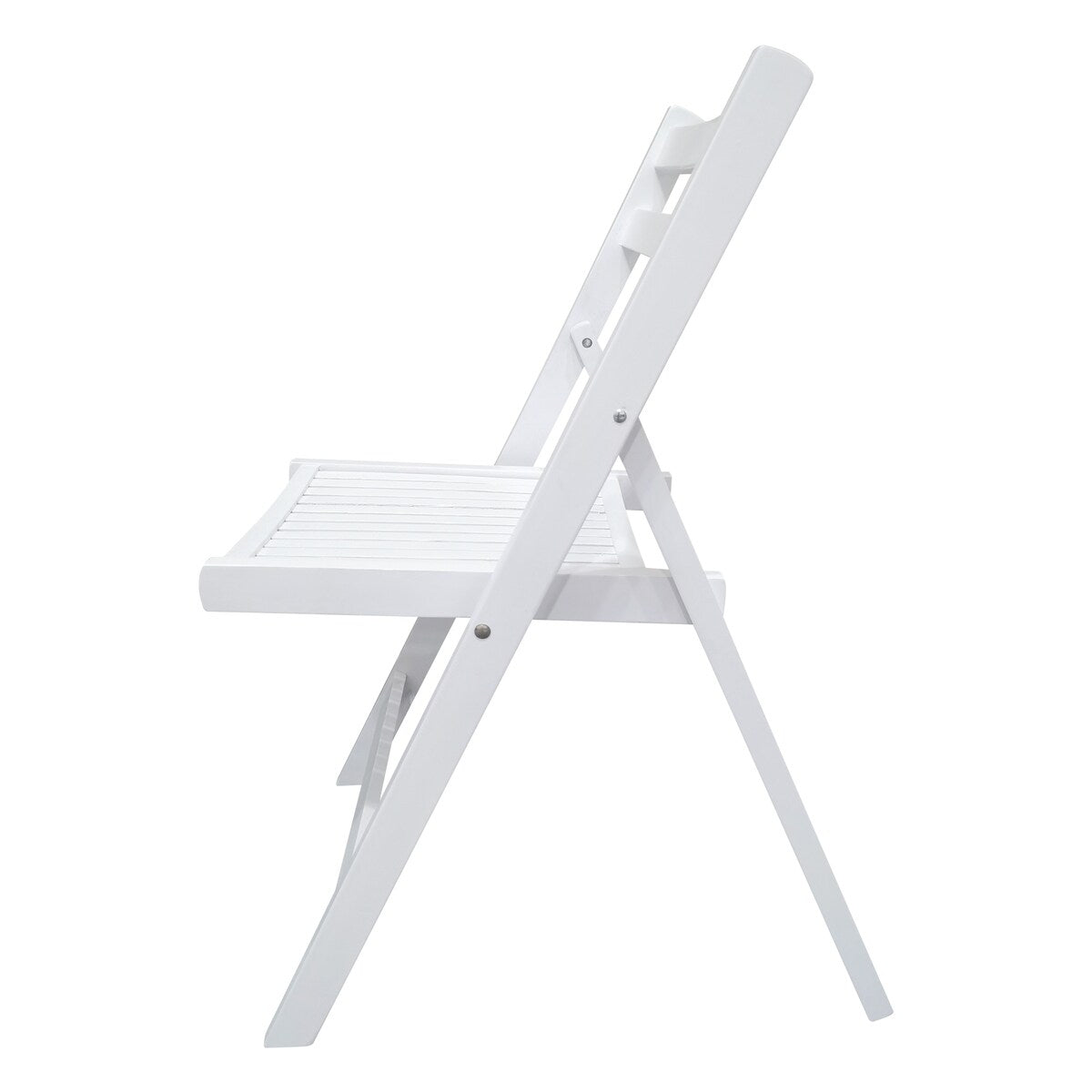 4pc Folding Chair Set Armless Camping Chair Foldable Chair Set w/ Slatted Seats and Open Backs for Space-saving, No Deformation
