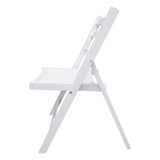 4pc Folding Chair Set Armless Camping Chair Foldable Chair Set w/ Slatted Seats and Open Backs for Space-saving, No Deformation