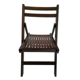 4pc Folding Chair Set Armless Camping Chair Foldable Chair Set w/ Slatted Seats and Open Backs for Space-saving, No Deformation