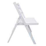 4pc Folding Chair Set Armless Camping Chair Foldable Chair Set w/ Slatted Seats and Open Backs for Space-saving, No Deformation