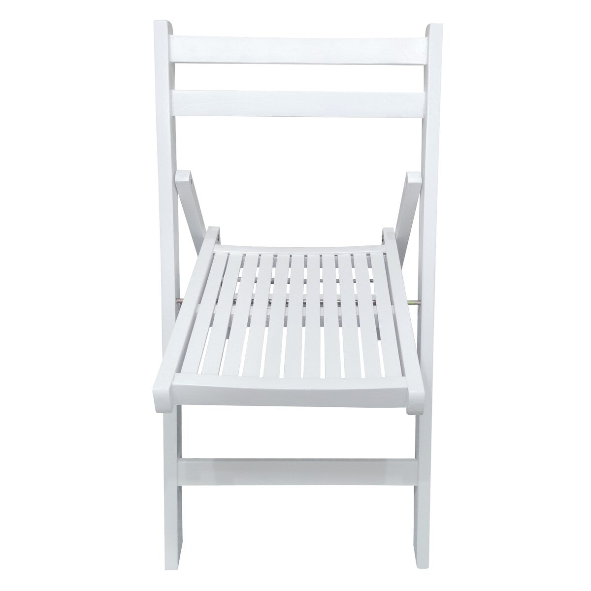 4pc Folding Chair Set Armless Camping Chair Foldable Chair Set w/ Slatted Seats and Open Backs for Space-saving, No Deformation