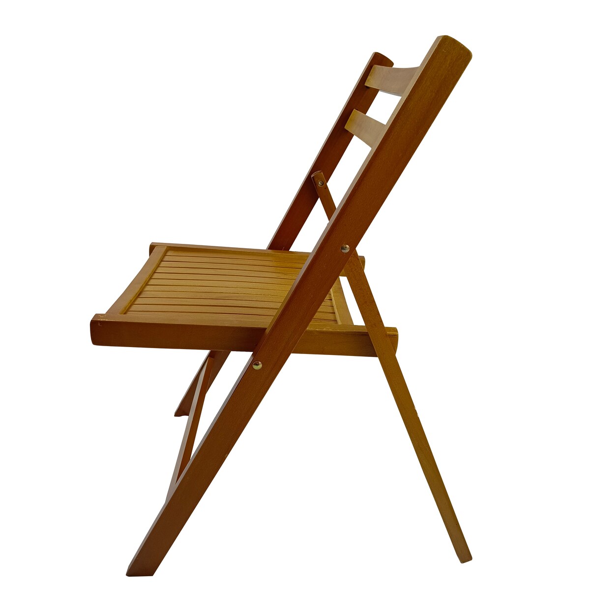 4pc Folding Chair Set Armless Camping Chair Foldable Chair Set w/ Slatted Seats and Open Backs for Space-saving, No Deformation
