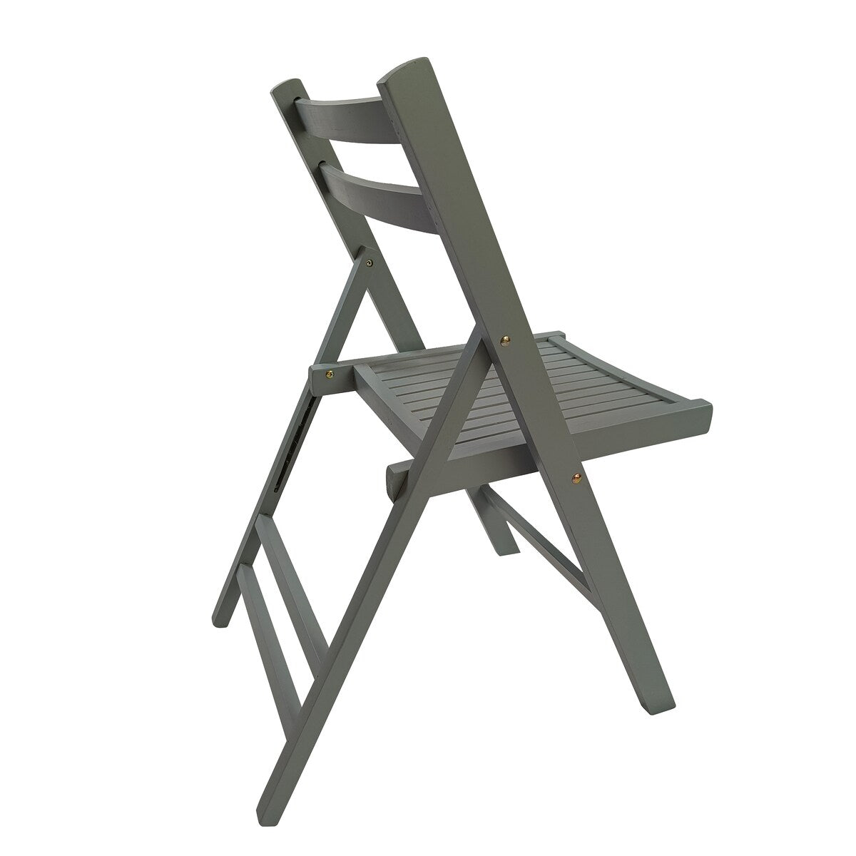 4pc Folding Chair Set Armless Camping Chair Foldable Chair Set w/ Slatted Seats and Open Backs for Space-saving, No Deformation