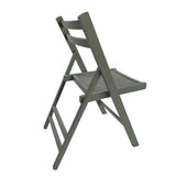 4pc Folding Chair Set Armless Camping Chair Foldable Chair Set w/ Slatted Seats and Open Backs for Space-saving, No Deformation