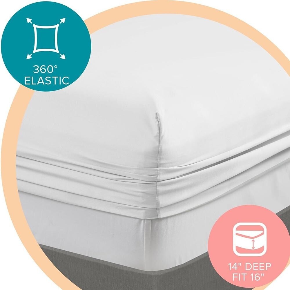 4pc King Comfort Spaces Cooling Sheets Moisture Wicking White