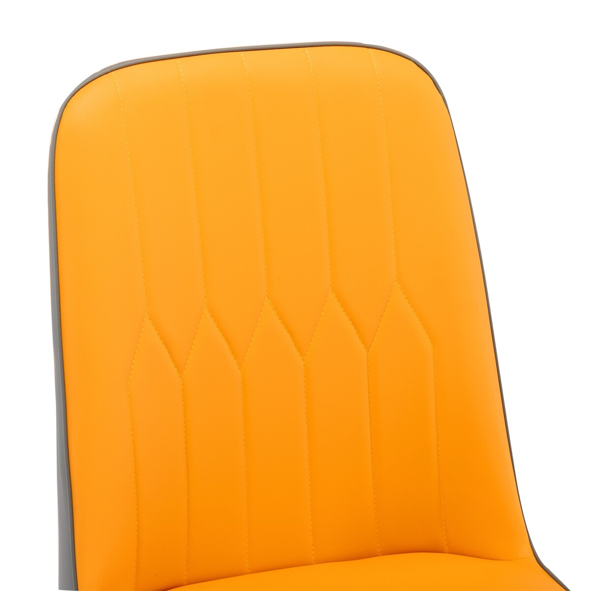 4pcs PU Upholstered Dining Chair with Iron Metal Gold Plated Legs