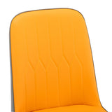 4pcs PU Upholstered Dining Chair with Iron Metal Gold Plated Legs