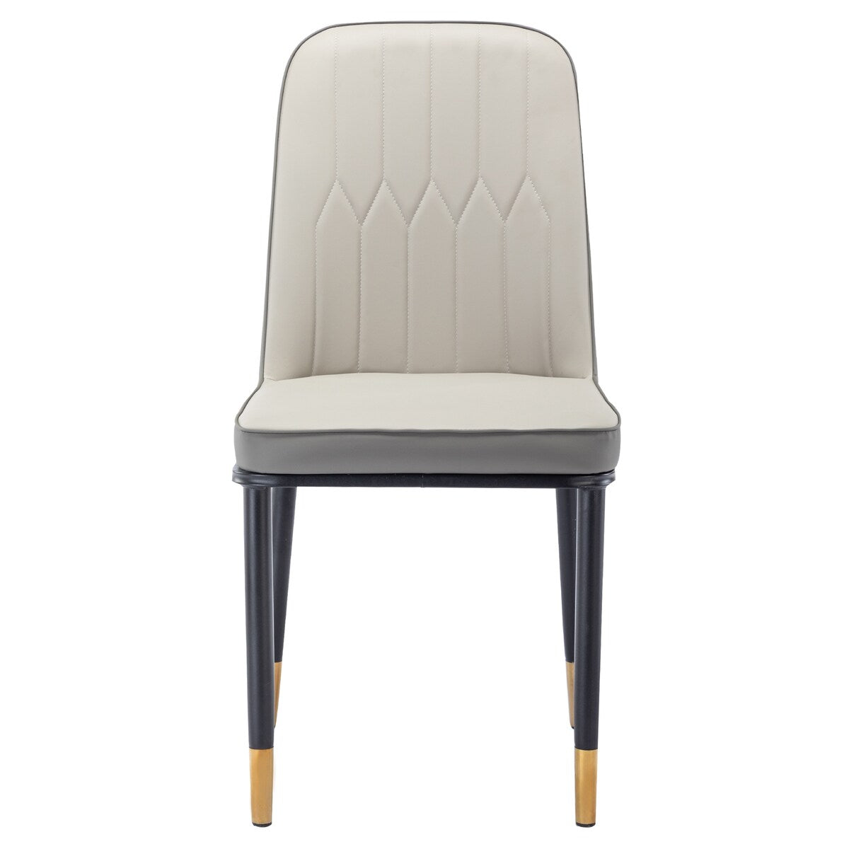 4pcs PU Upholstered Dining Chair with Iron Metal Gold Plated Legs