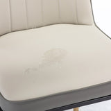 4pcs PU Upholstered Dining Chair with Iron Metal Gold Plated Legs