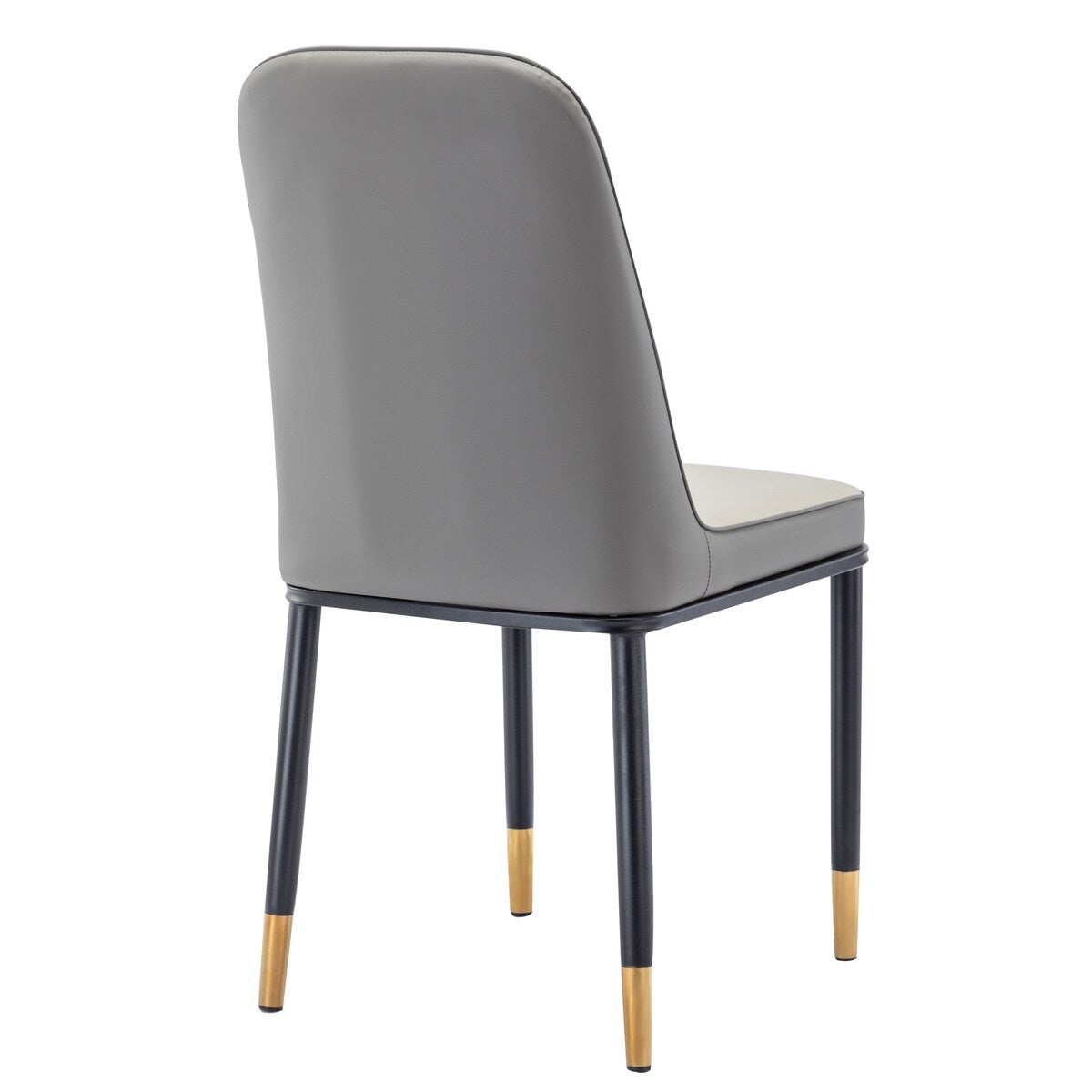 4pcs PU Upholstered Dining Chair with Iron Metal Gold Plated Legs