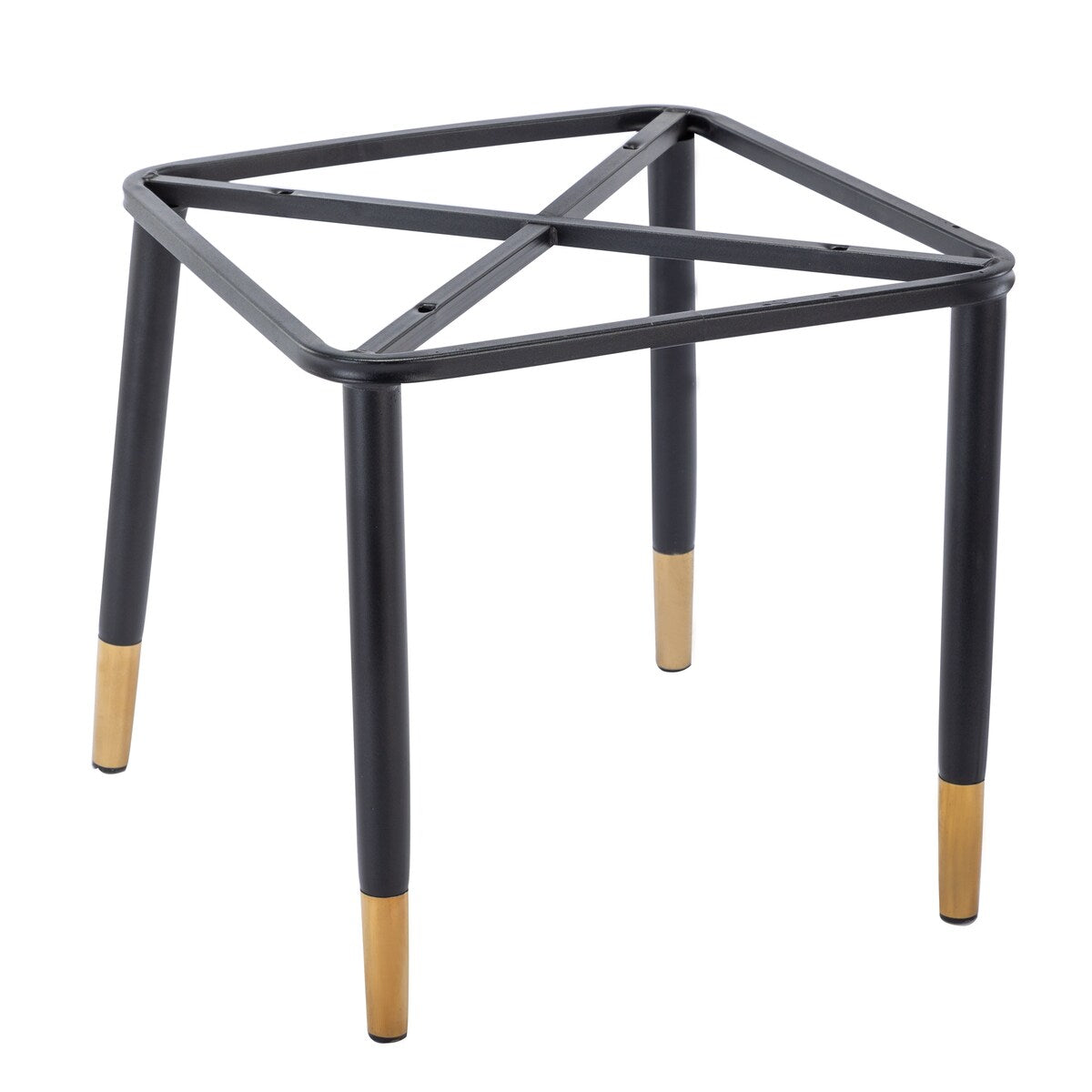 4pcs PU Upholstered Dining Chair with Iron Metal Gold Plated Legs