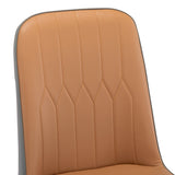 4pcs PU Upholstered Dining Chair with Iron Metal Gold Plated Legs