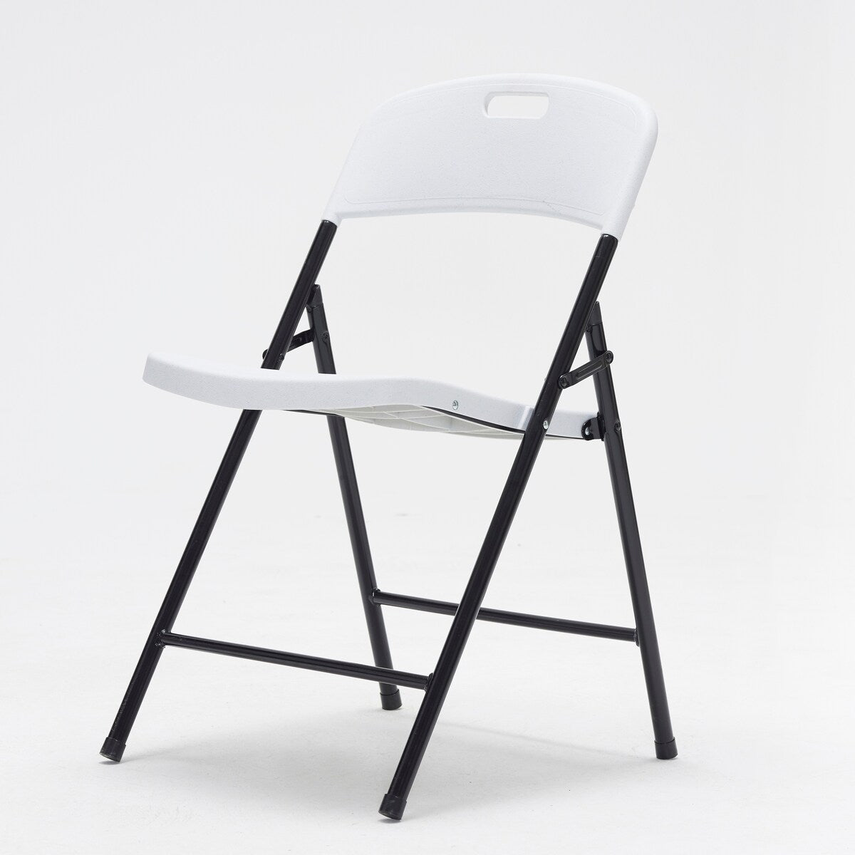 4pcs Portable Plastic Folding Chairs with Metal Legs