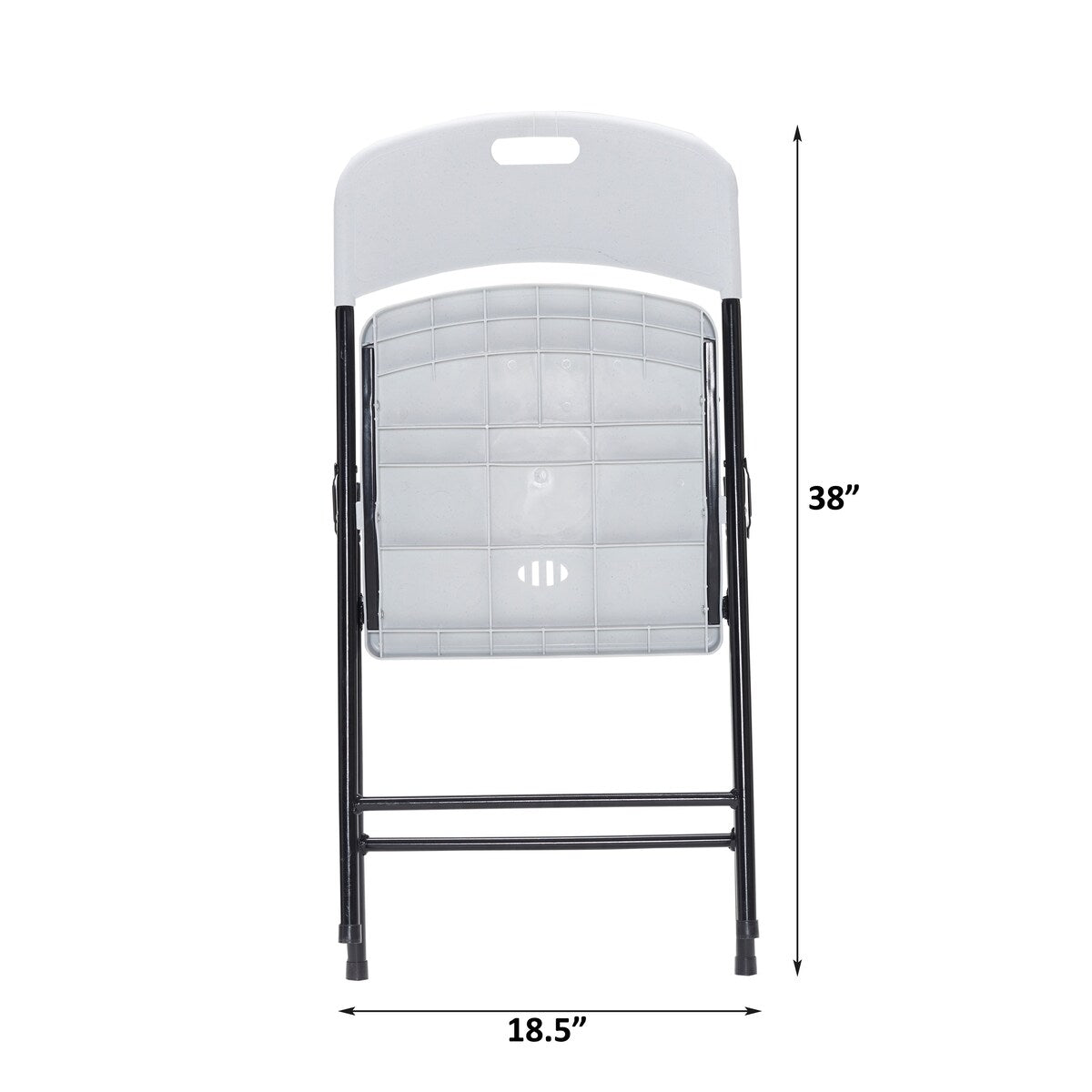 4pcs Portable Plastic Folding Chairs with Metal Legs