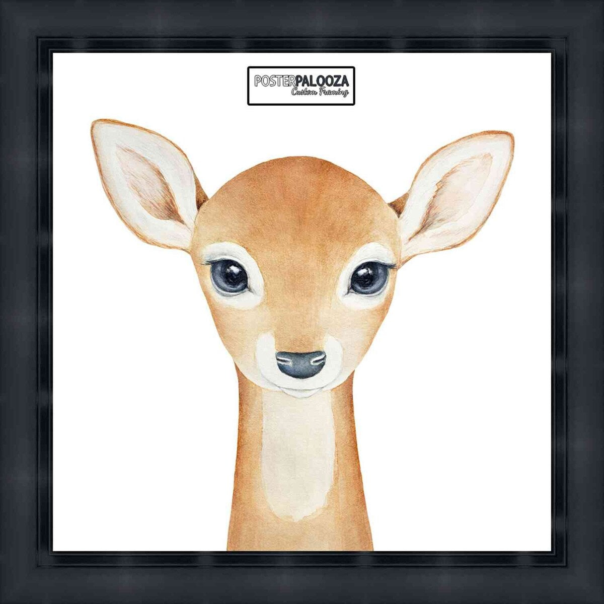 4x4 Contemporary Black Complete Wood Picture Frame with UV Acrylic, Foam Board Backing, & Hardware