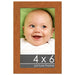 4x6 Traditional Honey Pecan Complete Wood Picture Frame with UV Acrylic, Foam Board Backing, & Hardware