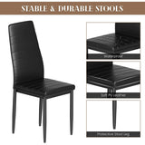 5 - Piece Dining Set, Faux Marble Kitchen Table & Chair Set for Small, Modern Compact Space for Home, Breakfast Nook