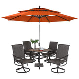 MAISON ARTS 5/6-piece Black Steel Patio Dining Set
