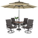 MAISON ARTS 5/6-piece Black Steel Patio Dining Set