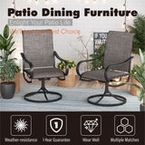 MAISON ARTS 5/6-piece Black Steel Patio Dining Set