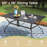 MAISON ARTS 5/7-Piece Patio Dining Set, 1 Metal Table with 4/6 Metal Swivel Dining Chairs