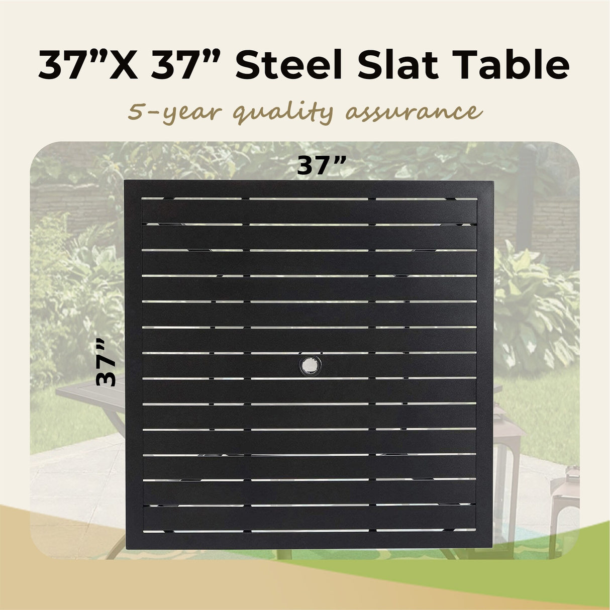 MAISON ARTS 5/7-Piece Patio Dining Set, 1 Metal Table with 4/6 Metal Swivel Dining Chairs