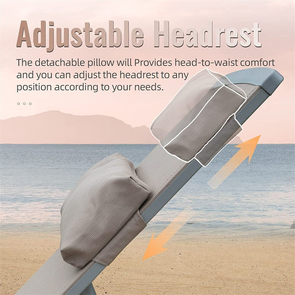 5 Adjustable Aluminum Outdoor 2 Chaise Lounge Chair with Pillow and 1 Table in Blue - N/A
