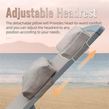 5 Adjustable Aluminum Outdoor 2 Chaise Lounge Chair with Pillow and 1 Table in Blue - N/A