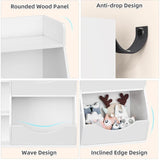 5-Cubby Kid's Bookcase and Bookshelf, Multi Toy Storage Organizer