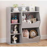 5-Cubby Kid's Bookcase and Bookshelf, Multi Toy Storage Organizer