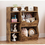 5-Cubby Kid's Bookcase and Bookshelf, Multi Toy Storage Organizer