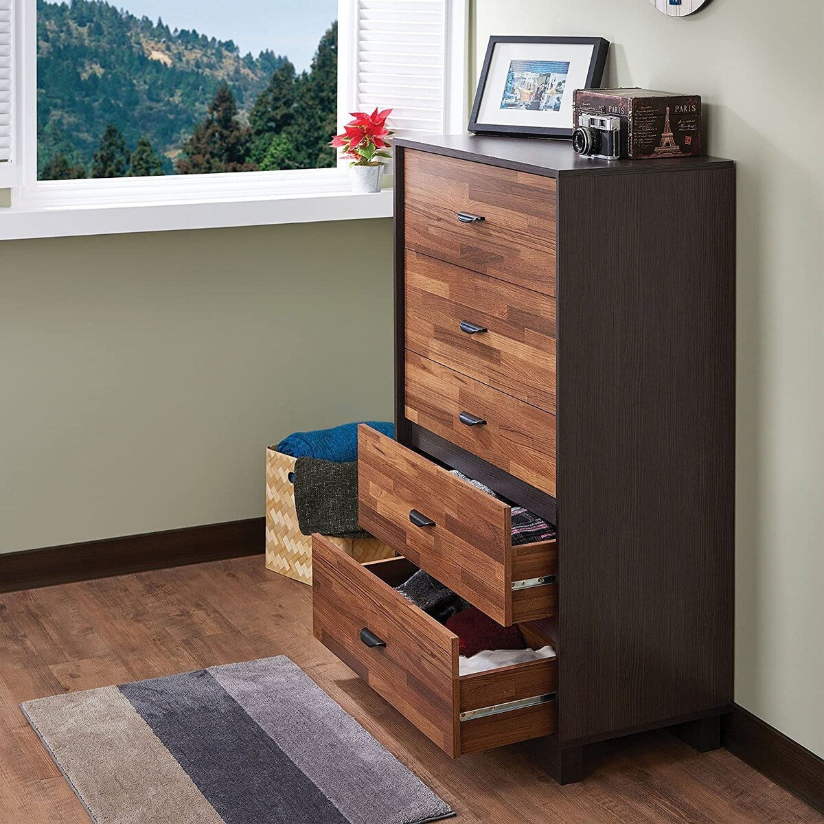 5 Drawer Chest Storage Cabinets Dressers Wood Dresser