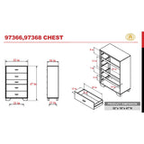 5 Drawer Chest Storage Cabinets Dressers Wood Dresser