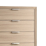 5 Drawer Chest with Acrylic Plinth Base, Beige