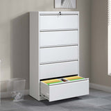 5 Drawer Lateral File Cabinet with Lock, for Legal/Letter/A4/F4 Size