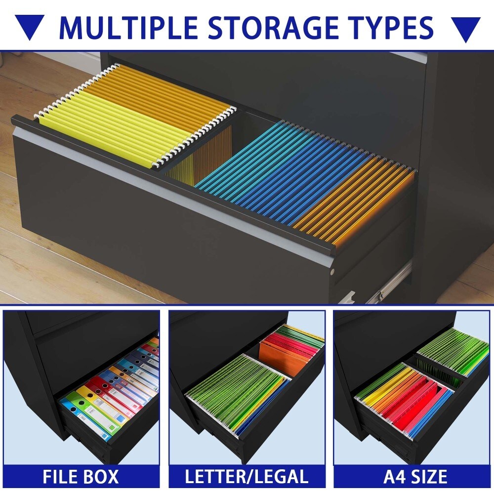 5 Drawer Lateral File Cabinet with Lock, for Legal/Letter/A4/F4 Size
