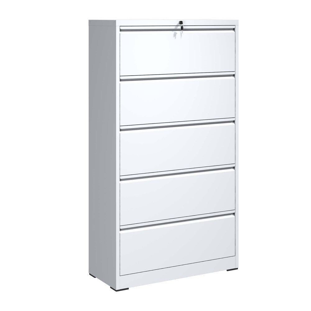 5 Drawer Lateral File Cabinet with Lock, for Legal/Letter/A4/F4 Size