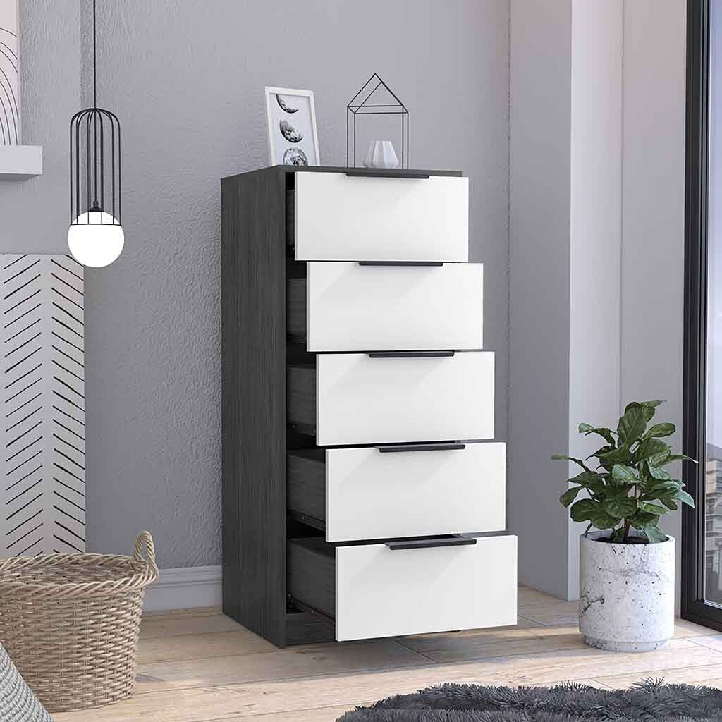 5 Drawers Dresser And Metal Handle
