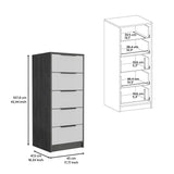 5 Drawers Dresser And Metal Handle