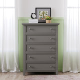 5 Drawers Solid Wood Chest for Bedroom Living room Home