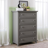 5 Drawers Solid Wood Chest for Bedroom Living room Home