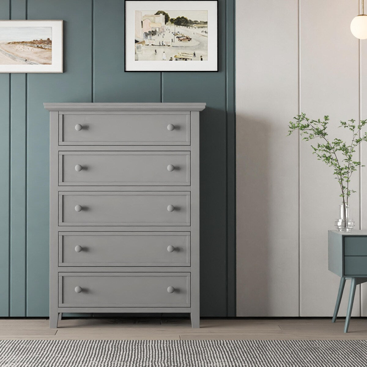 5 Drawers Solid Wood Chest for Bedroom Living room Home