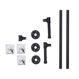 5 FT Black Iron Handrail Kit for Steps
